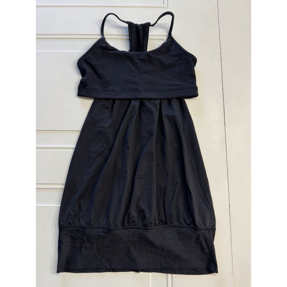 Lululemon No Limits Tank Sports Bra Attached Size 6 Black Sportswear